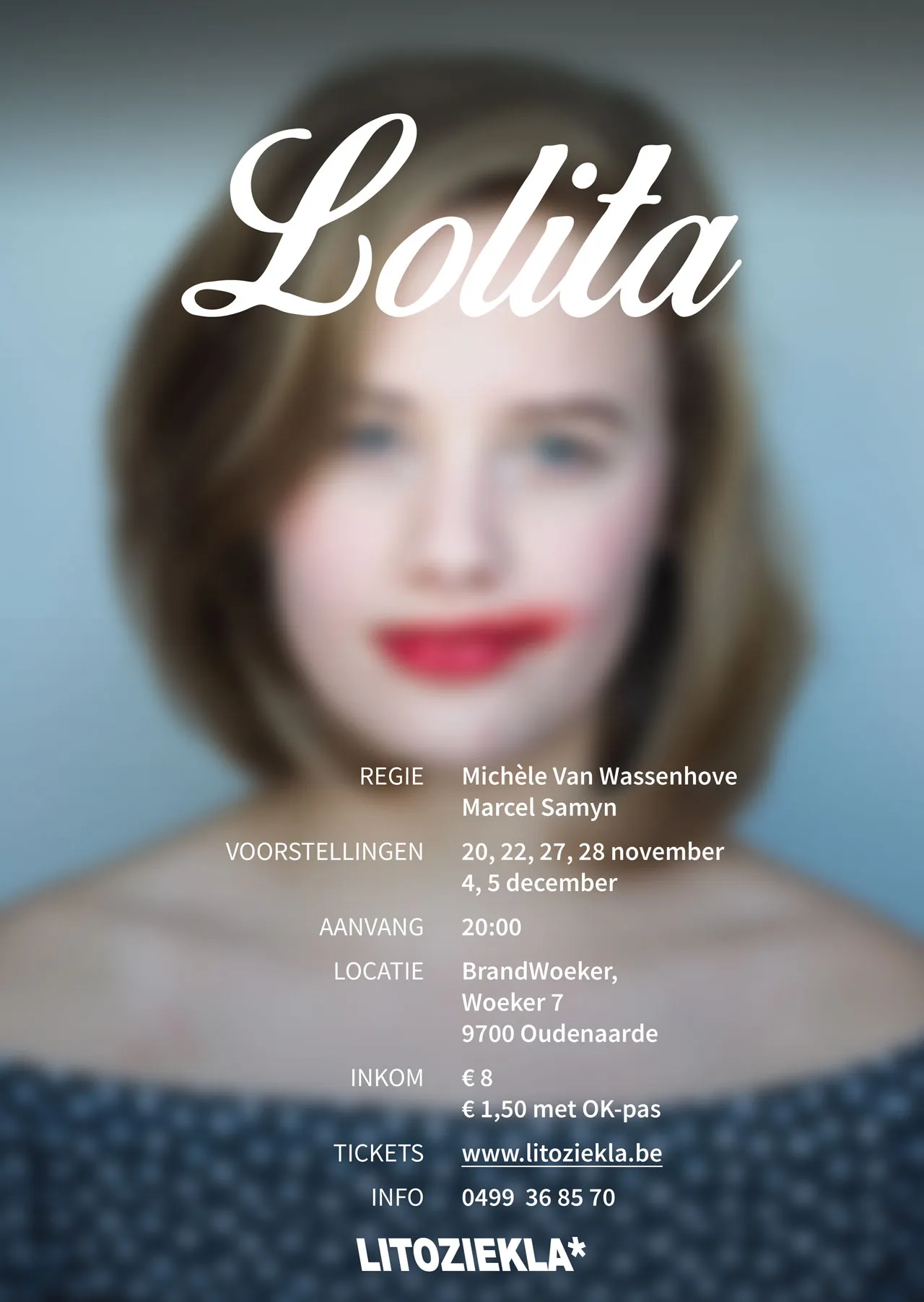 Poster designed for a play of Litoziekla